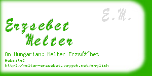 erzsebet melter business card